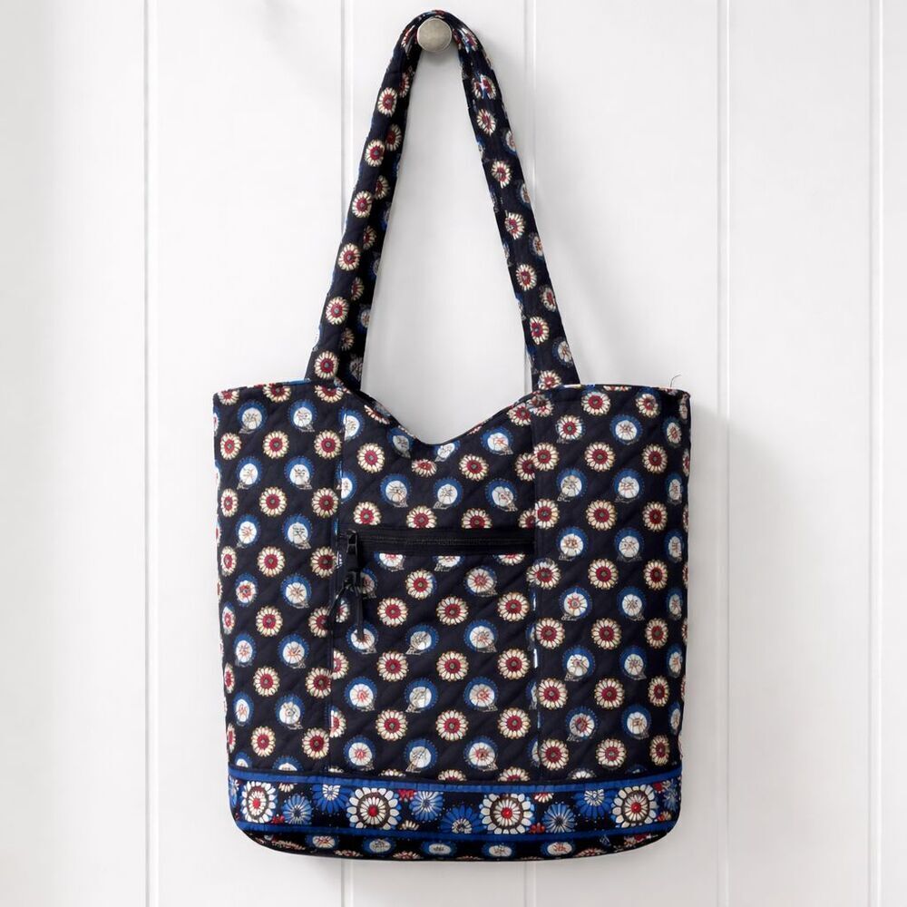 Vera Bradley Handbag Night Owl Pattern Tote Bag Pockets Classic Bag